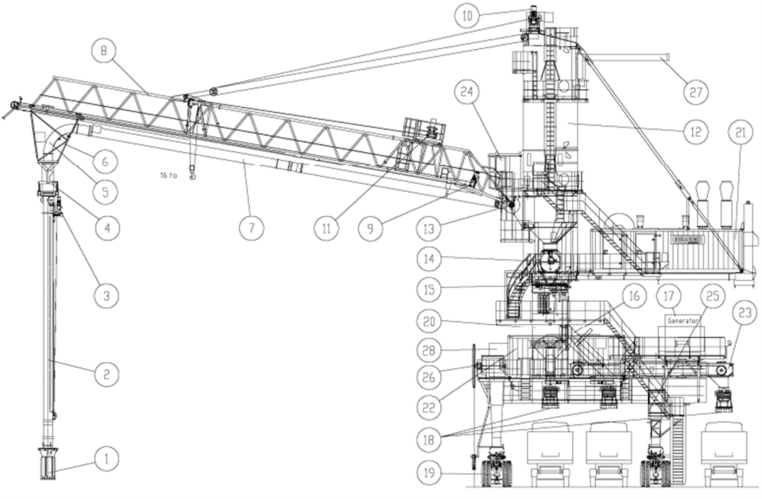 اجزاء مختلف برج مکنده غلات