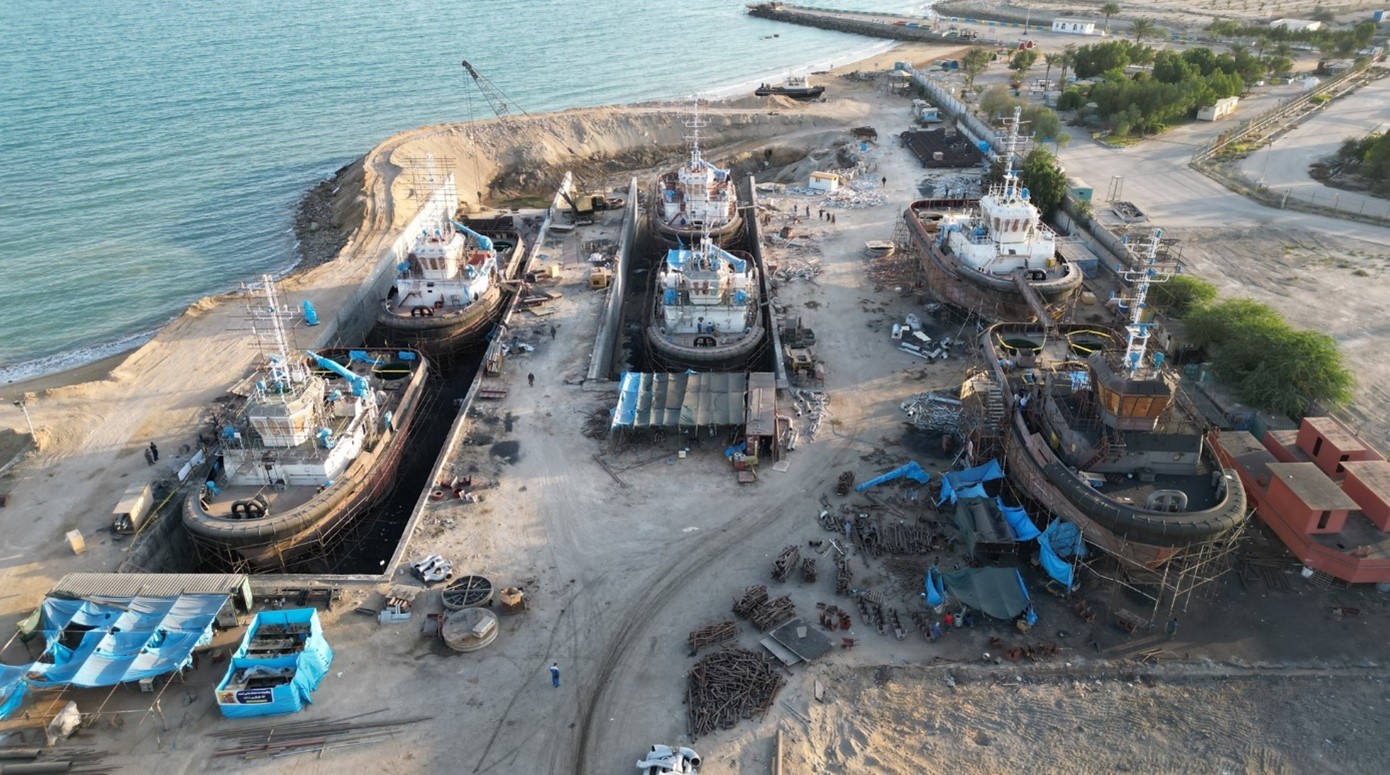 تصویر نمای کلی شناورهای در حال ساخت